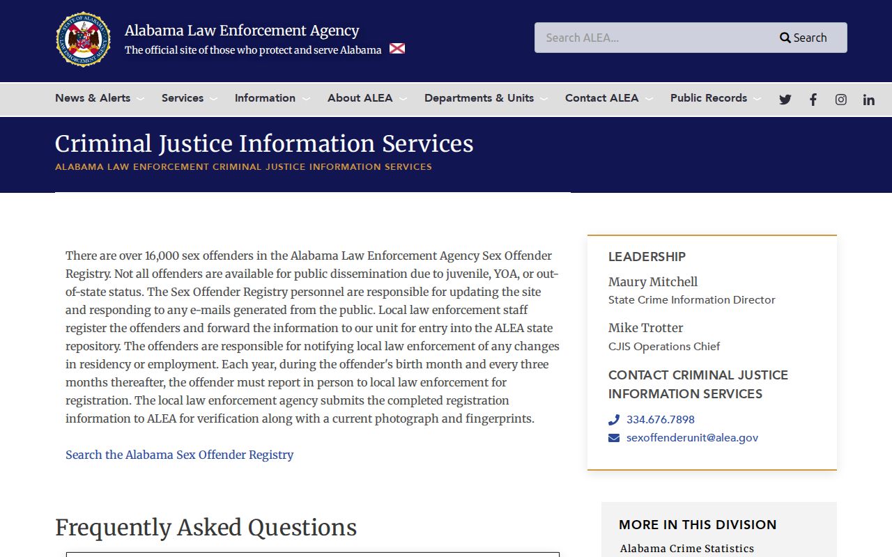 Gadsden residents directory Alabama public safety registry information