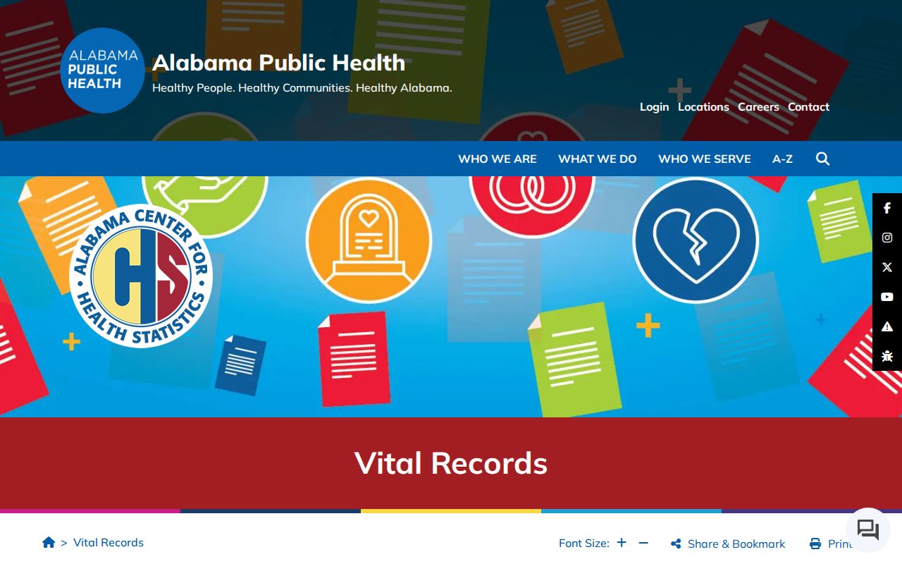 Gadsden residents directory Alabama vital records applications