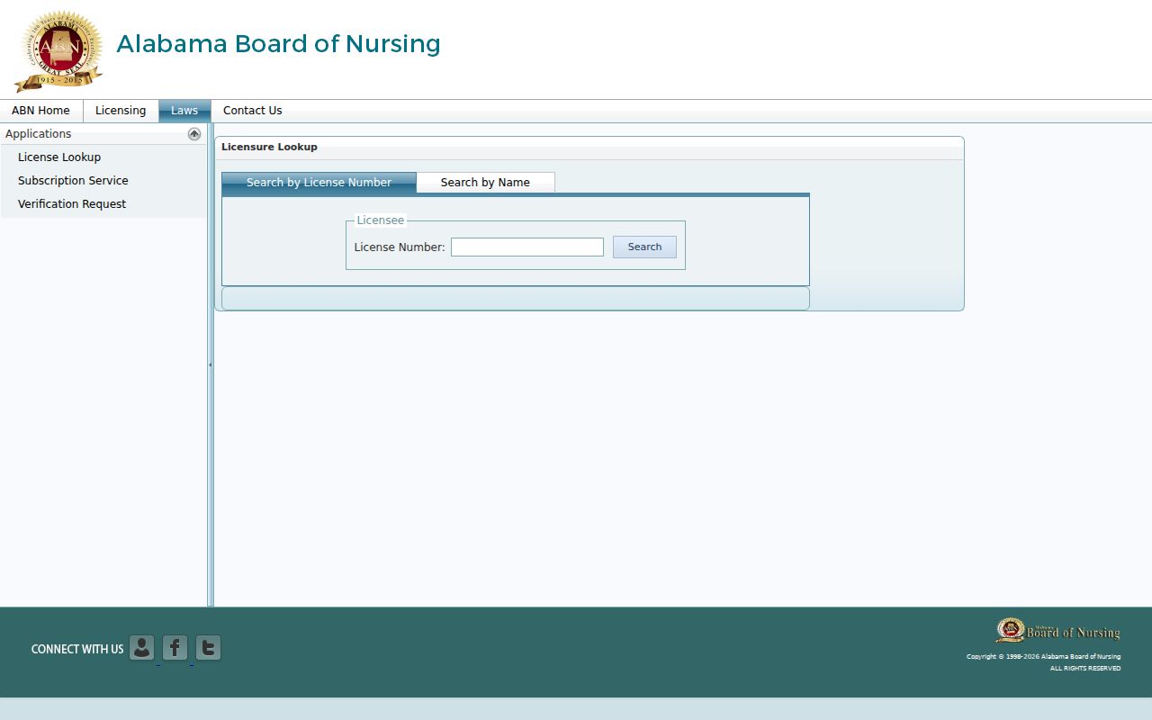 Gadsden resident lookup Alabama nursing license verification