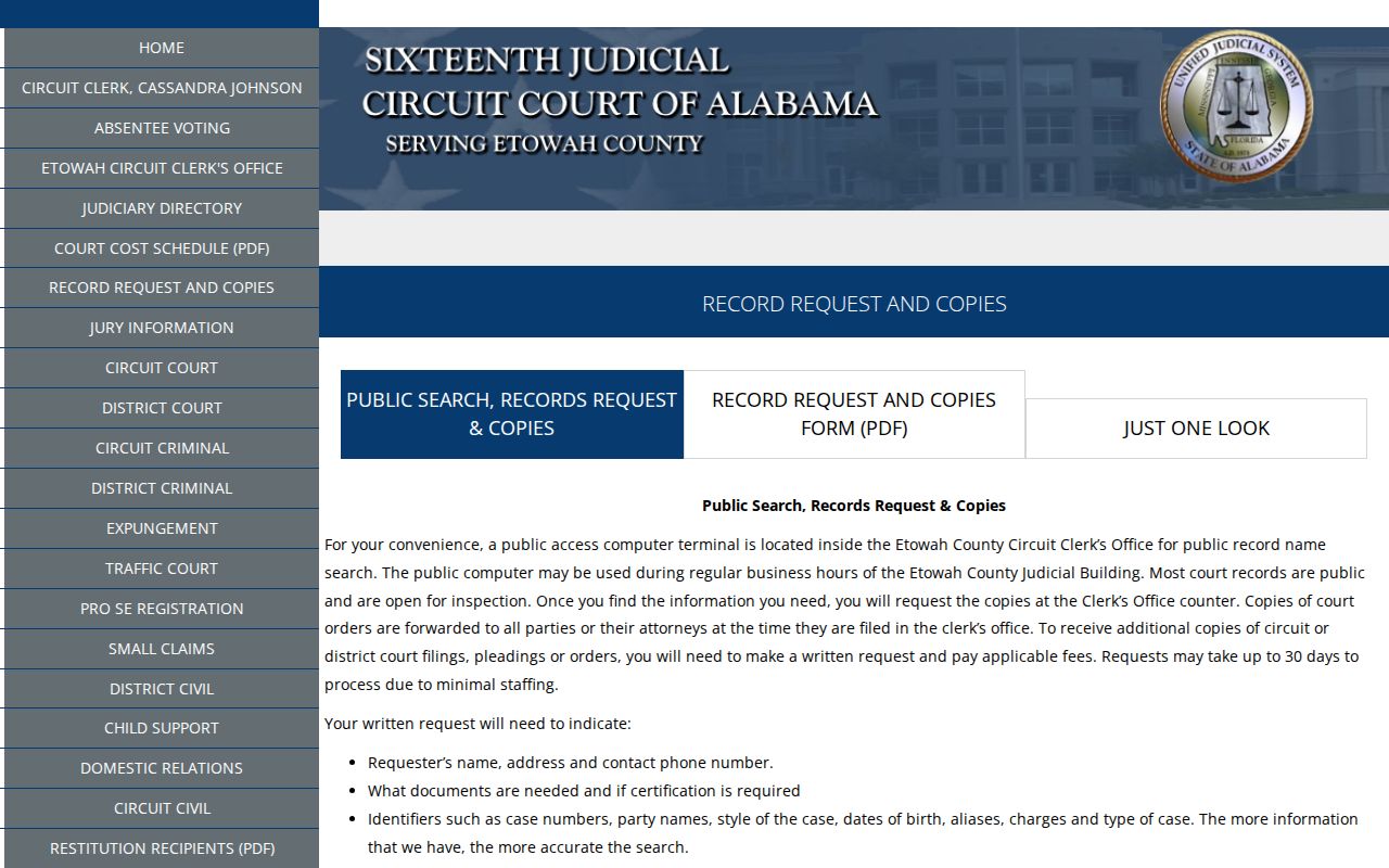 Gadsden resident lookup Etowah court record request channel
